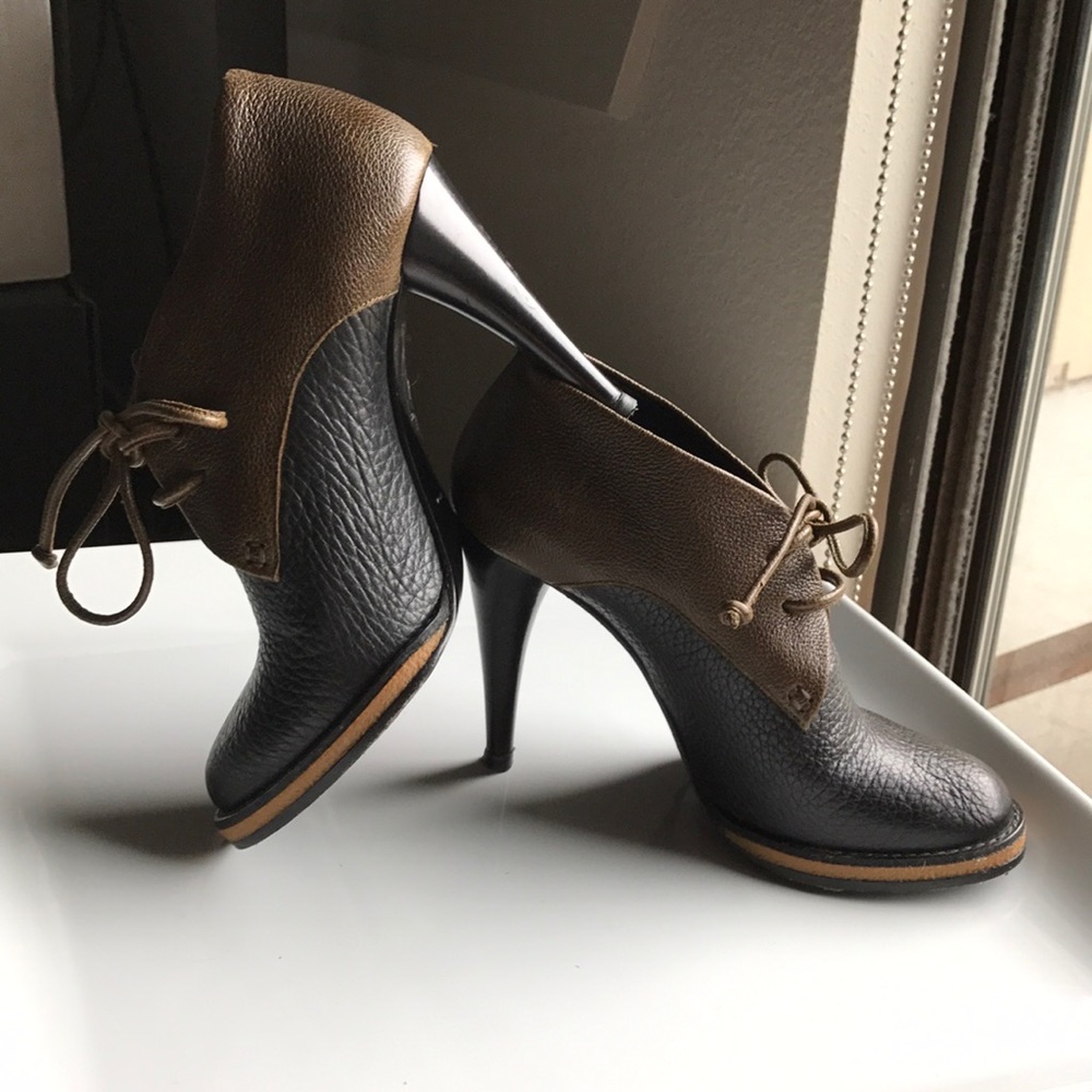 Balenciaga Paris Two-Tone Booties 37